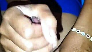 New secretary must stroke boss cock closeup handjob before work?