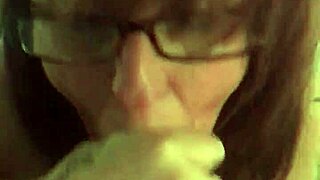 wife in nylons kneels pov sucking deepthroating my throbbing cock completely