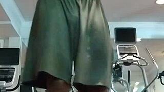 athletic fitness babe nails her steamy pole dance workout session