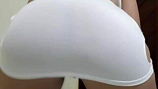 Amateur crossdressing panties see through mini skirt hottie dances funk then sits big ass anal on young cock