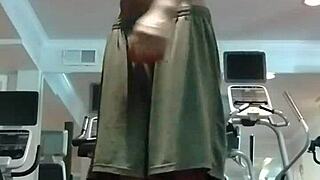 athletic fitness babe nails her steamy pole dance workout session