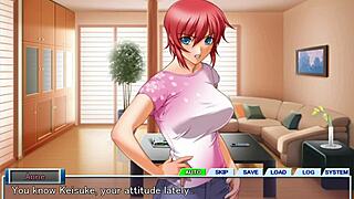 Ane's massive boobs bounce wildly in english hentai part 8!