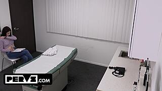 Curvy redhead Hadley Haze with big nipples begs doctor patient for fat cock pussy cure after sneeze exam muff dive?