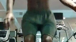 athletic fitness babe nails her steamy pole dance workout session