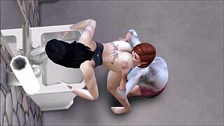 Comic big ass tits babe sneaks outdoor public anal blowjob peek in million views marathon montage