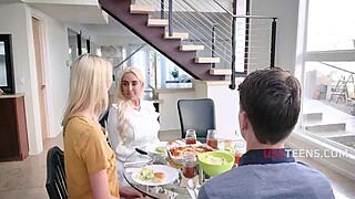 step family freeuse orgy turns holiday feast into teen sex party