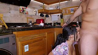 damn neighbor wrecks my pussy while home alone sara films with aleja palacio creampie!