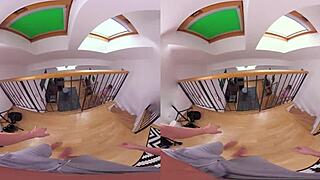 hey, that czech vr voyeur cam turns into hot lover action quick...