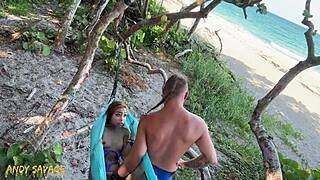 gf gets fingered hard in public beach with ripped clothes