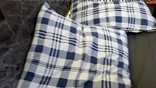 blonde milf slips into black stockings and heels for a steamy ride