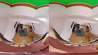 hey, that czech vr voyeur cam turns into hot lover action quick...