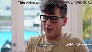 Adira Allure's huge tits bounce in wild valedictorian gangbang orgy