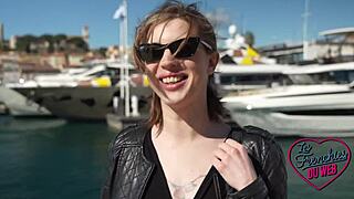 Martina and Jade share cock in lingerie strapon milf threesome