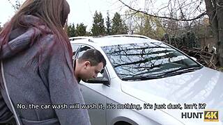 shaved czech teen pussy gets penetrated hard for cash while her old bf watches cuckold style