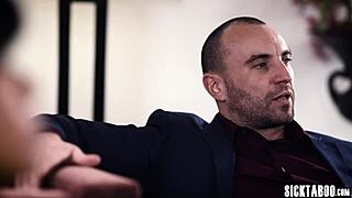 House Owner Grabs Latina Babe's Big Ass Uniform Blowjob And Cock Pound