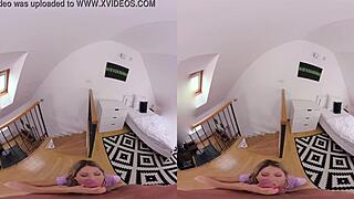 hey, that czech vr voyeur cam turns into hot lover action quick...