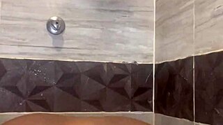 Cold water splashing but doesnt cool this curvy teen whores hot shower pussy dildo play right?