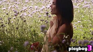 Petite big tits milf Natalie Costello poses after stripping with black babe Jahla