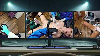 Dr Tampa's Latex Gloved Latina Angel Oaks Spreads For University Toy Vibes!