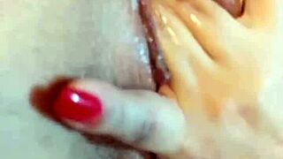 kaitsaumeth's juicy latina curves drip after fingering her shaved pussy solo