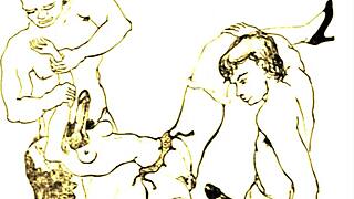 Vintage Erotic Drawings Reveal Hidden Desires