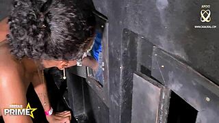 young wife feels free sucking cocks at glory hole festaprime party