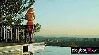 lisa seiffert busty aussie strips outdoors flashing shaved pussy and big tits