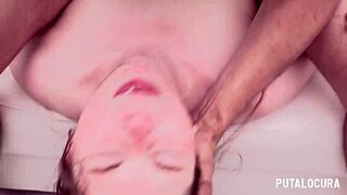 Alice Maze handles deepthroat and firm spanks as mature sub