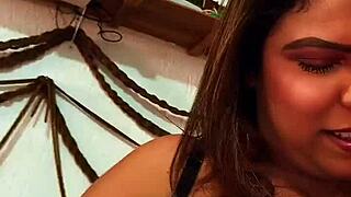 brazilian bbw with big ass and tits moans as she takes monster cock deep