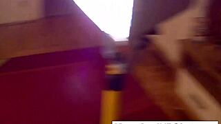 knocked up brunette takes double penetration cock and toy