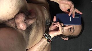 colombian curvy latina's long nails stroke closeup to massive facial cumshot