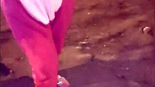 stalking thick mature Venezuelan disguised as Stitch girlfriend teases anal on Lima streets