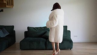 Ever tried fucking a cyber sex doll? This one's taking anal double penetration and extreme deepthroat in fur coat