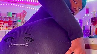 ms bulma briefs squirts wet pussy show in kitchen