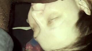 Late night with that massive black monster cock driving her wild with lust