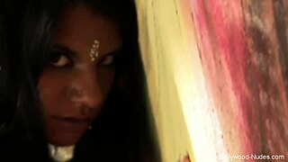 cute exotic indian dancer teases with slow erotic striptease