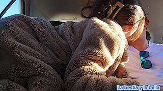 Best Friend Pounds My Ass Doggystyle in Car Deep in Forest Creampie