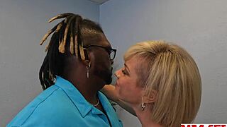 Mac's BBC sex therapy! Big black cock pounds curvy tits wife doggystyle