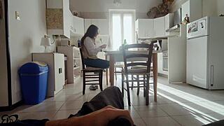 Boy begs for blowjob but gets handjob tease from italian amateur girlfriend instead