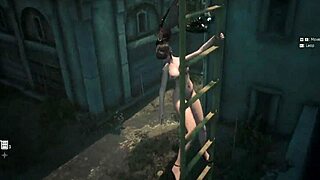 Hey check out eve from stellar blade climbing nude on that ladder straight in your pov