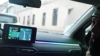 Winter Magic Teases with Tanned Ass and Pierced Teats Outdoors