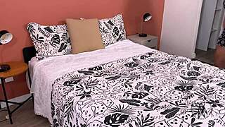 Bent Over Brazilian Brunette Takes Huge Cock Doggystyle Gaping