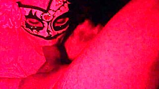 spread those legs and suck my cock in red light mask