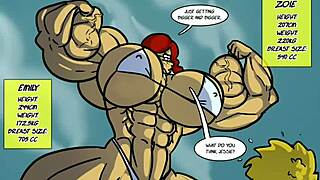 i get so turned on watching zoie dominate emily in this muscle worship battle