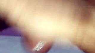 fat young brunette's big ass shakes wildly in solo underwear handjob on throbbing cock