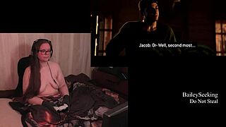 Naked BBW Brunette Plays Quarry Game Revealing Big Tits and Ass