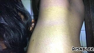 In his room he fucks the lifelike sex doll relentlessly. Intense handjob leads to massive cumshot finish.