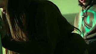 Winter Magic Teases with Tanned Ass and Pierced Teats Outdoors