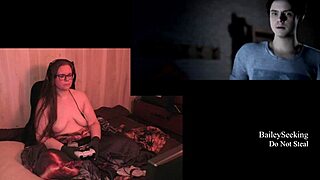 Naked BBW Brunette Plays Quarry Game Revealing Big Tits and Ass