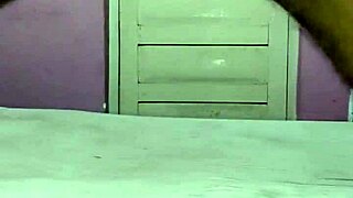 fat young brunette's big ass shakes wildly in solo underwear handjob on throbbing cock